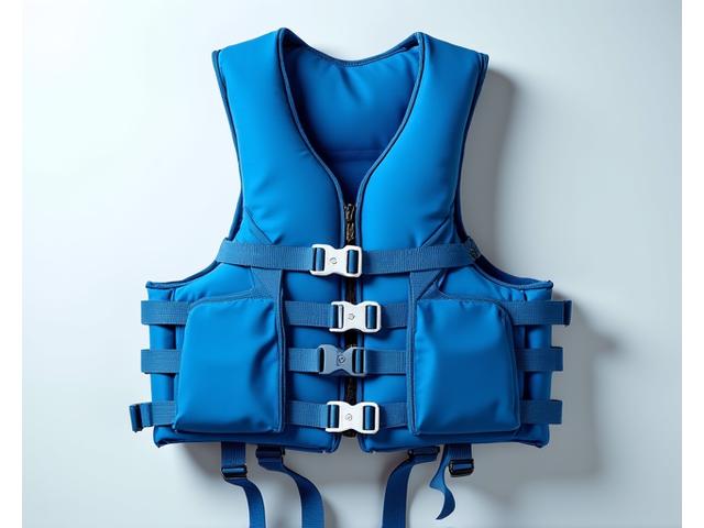 Adaptive life jacket with extra buoyancy and adjustable straps, designed for comfort and security.