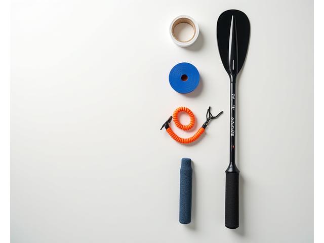 Paddle, leash, and blade cover bundle